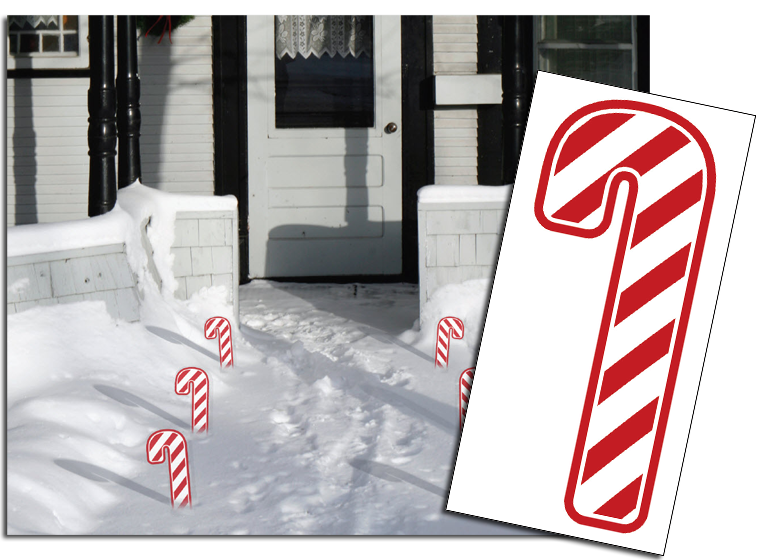 Candy Cane Walkway Template